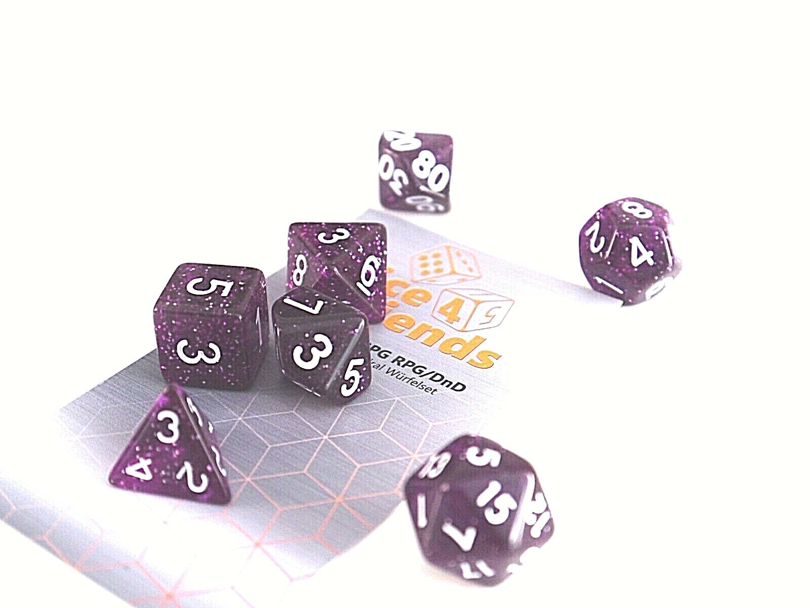 Wiz Dice Ambrosia 7-teiliges Würfelset – Durchscheinend Lavendel In Displaybox