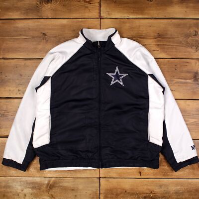 Vintage NFL Windbreaker Jacke XL Dallas Cowboys Blau