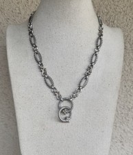 Barbara Bixby Collar Flor Eslabón Cadena Pergamino Plata de Ley 925/Oro 18K #7
