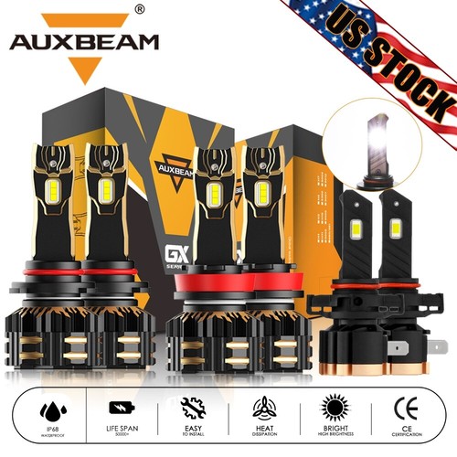 For GMC Yukon XL 2015-2019 AUXBEAM LED Headlight High/Low/Fog Light Yellow White - Bild 19 von 19