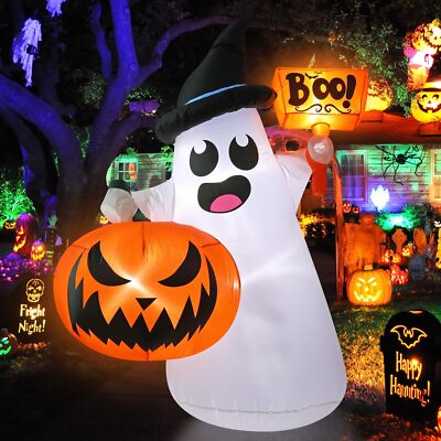 Halloween Inflatables Ebay Inflatable Halloween Blow Ups, 5FT Outdoor Ghost Pumpkin Halloween ...