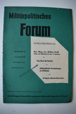 MILIT&Auml;RPOLITISCHES FORUM Nummer 10 Oktober 1957
