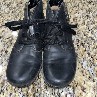 naturalizer brown booties 7.5 N MEDLEY With Zipper And Laces Leather