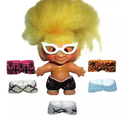 DAM/SCANDIA TROLL CLOTHES LOT OF 6 PANTIES & GLASSES FOR 2 1/2'' - 3''. #26