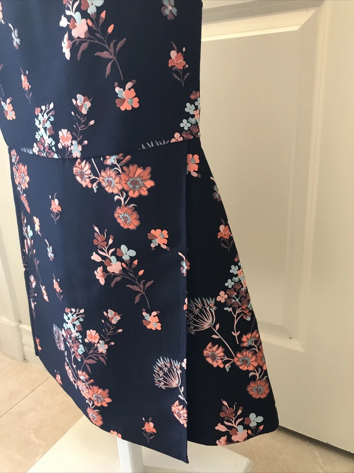 Vestido azul oscuro con flores GB para niñas talla 10 Foto 2 de 4