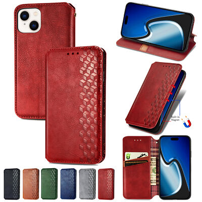 Für Apple iPhone Hülle Lederhülle Klapphülle Flip Magnet Case Tasche Handyhülle