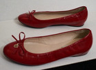 Authentic L.K. Bennett red patent leather ballet flat shoes London size 37 — photo 3