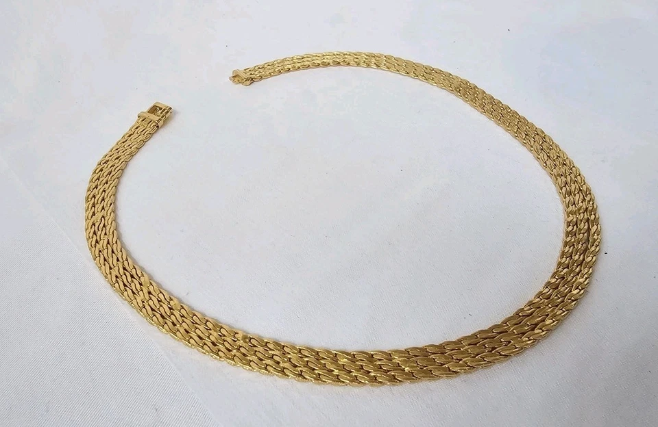 Collier/Halskette hochwertige Vergoldete Vintage Gliederkette massive Kette Neu - Bild 2 von 4