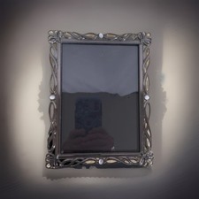 VTG Metal Picture Frame Ornate Hollywood Regency Romantic 5x7