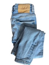 Zara Girls' Jeans Size 7 Light Wash Skinny Straight Leg adjustable waist