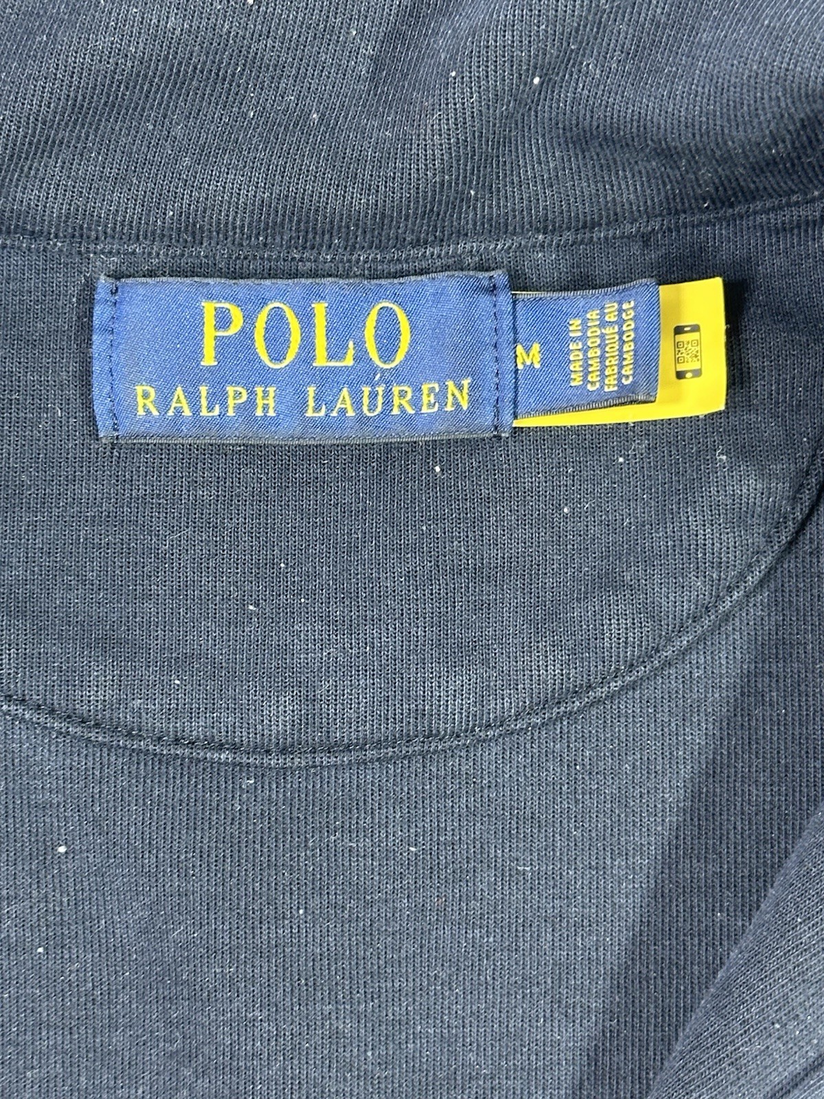 Polo Ralph Lauren Quarter Zip Pullover Navy Felpa Pony Logo M