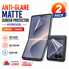 Razr Fold 2026 Front Inner Anti-Glare Matte Screen Protector Hydrogel 2 Pack