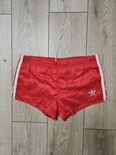ADIDAS SHORTS RED VINTAGE WEST GERMANY 80s SPRINTER RUNNING SHORTS SOCCER S/M