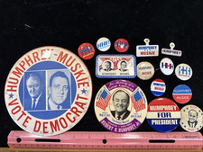 15 original Hubert H Humphrey HHH pinback political president buttons Lot #D
