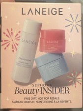 LANEIGE Sephora Beauty Insider Set- Water Bank Cream, Lip Mask Berry Toner NEW
