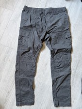 H&M Slim Fit Cargo Trousers Dark Grey XL