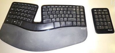 Microsoft Ergonomische Tastatur + Numpad   funktioniert, ohne USB-Empfänger