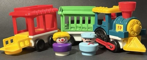 Vintage 1991 Fisher Price Little People Circus Train Set With Conductor & Clown