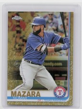 2019 Topps Chrome Nomar Mazara Gold Wave Refractor /50 #26 Rangers