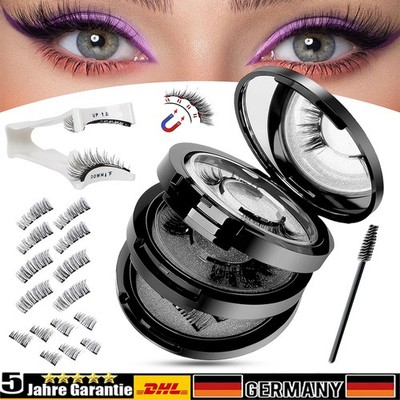 4Paare Magnetische Wimpern Magnetic Eyeliner Lashes Fake False Eyelashes 3D Date
