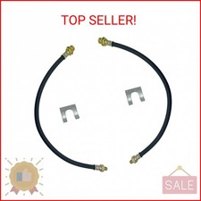 2Pack 18 Inch Premium Universal Brake Hose Flexible Rubber Brake Line, 3/8" - 24