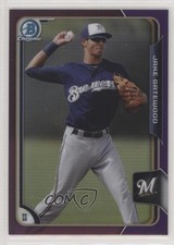 2015 Bowman Chrome Prospects Purple Refractor 28/250 Jacob Gatewood Jake z6b