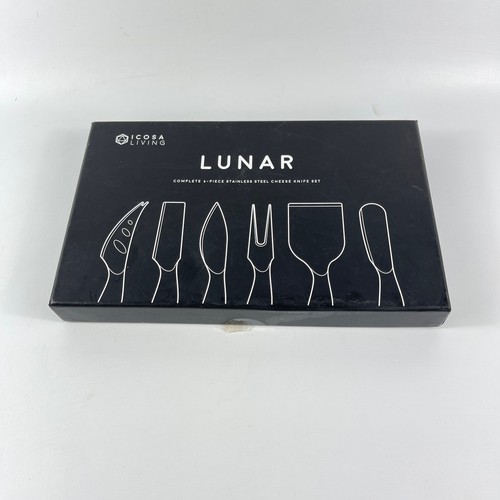 LUNAR Premium 6 Piece Cheese Knife Set Stainless Steel Cheese Knives - Picture 2 of 4