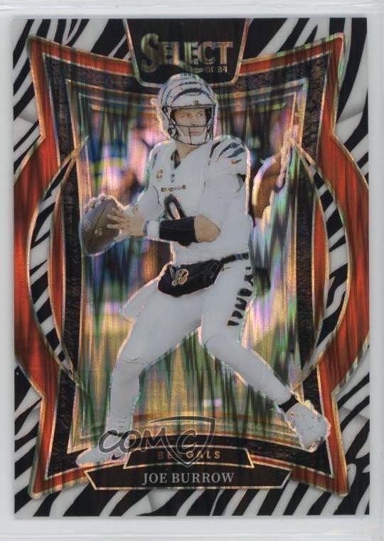2024 Panini Select Concourse Zebra Shock Prizm Joe Burrow #39 0w27