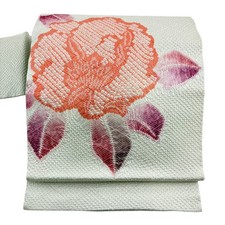 JAPANESE NAGOYA OBI CREAM PURE SILK BB0399