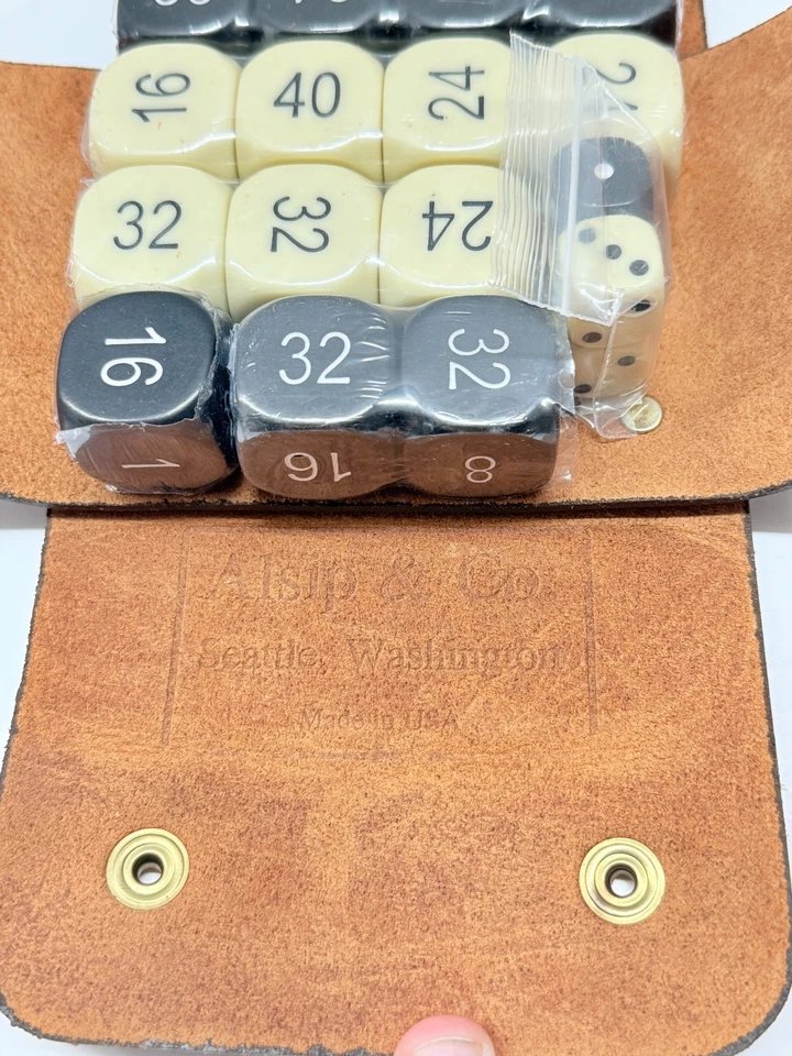 New Sealed Canoe Alsip and Co Dice Game w/ Leather Case 1st Edition  - Image 2 of 4