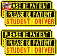 4 Pcs Heavy-Duty Reflective New Driver Magnets for Car Safety Warning