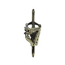 Kilt Pins Scottish Big Harp Highland Kilts Pin Antique Plated 4" AAR