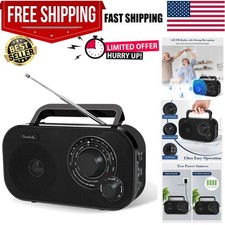 AM FM Portable Radio Plug in Wall or Battery Operated for Home  Outdoor, Str...