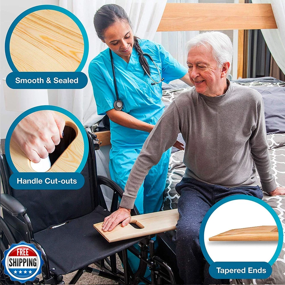 DMI Transfer Board Made of Heavy-Duty Wood for Patient, Senior and Handicap M - Image 3 of 4