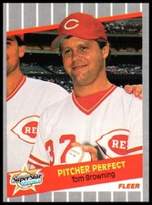 1989 Pitcher Perfect (Tom Browning) Fleer Baseball #629 Cincinnati Reds