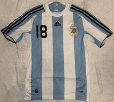 Vintage AUTHENTIC Lionel Messi Adidas Argentina #18 Jersey Size S
