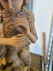 Hand Carved Wood Statue St. George Burlwood Base Missing Spear/staff  — photo 9