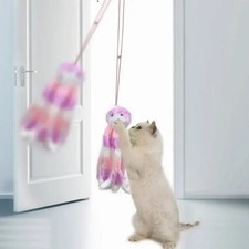Interactive Hanging Cat Toy Plush Teaser Elastic Door Frame Kitten Toy