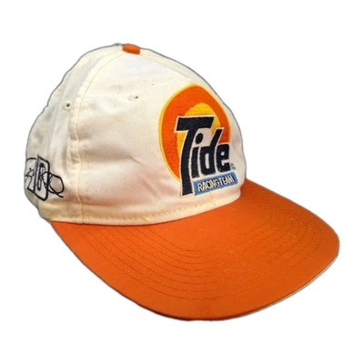 Tide Racing Team Orange White Ricky Rudd #10 Vintage Snapback Cap Hat (Stained)