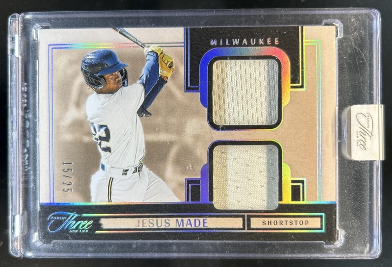 2025 Panini Three and Two Jesus Made Prospect Dual Holo Silver #/25