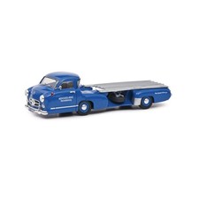 Schuco 1:43 Mercedes Benz 1955 Blue Miracle Trailer Transporter #Alloy Car Model