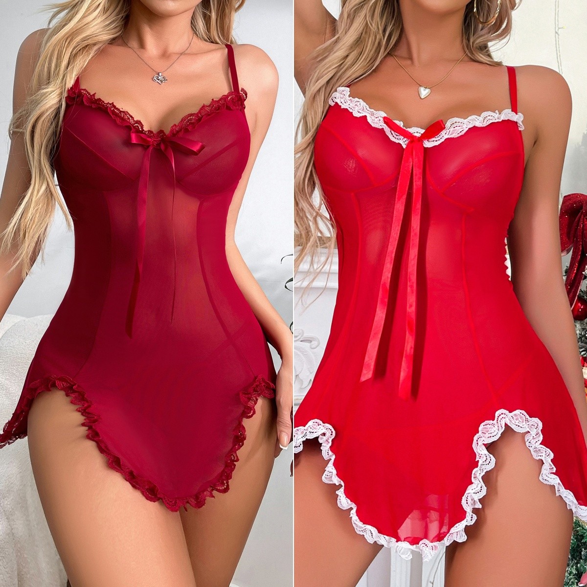 Red Sexy Womens Lingerie Babydoll Mesh Sheer See-Through Nightwear Underwear Set | eBay Red Sexy Womens Lingerie Babydoll Mesh Sheer See-Through Nightwear Underwear Set | eBay