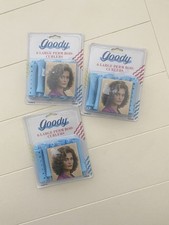 Goody Blue Large 3 Packs/18 Perm Rod Curlers Snap Lock Clasp 430/4 Vintage 90s