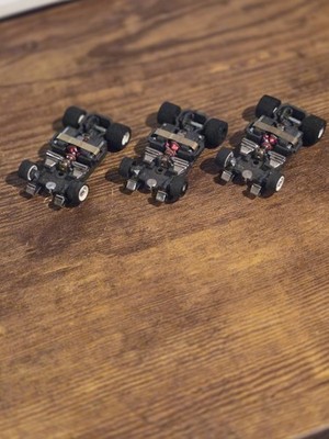 AFX AURORA G-Plus HO Scale Slot Car Chassis Wide Lot Of 3 White Rims Runs Great 