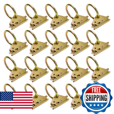 BOKE YOUNG 20-Pack Heavy Duty Steel E-Track O-Rings Tie-Down Anchors, for Traile
