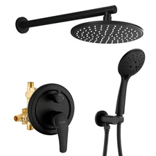Shower Faucet Set, Wall Mounted Shower System with High Pressure 9" Rain Show...