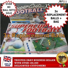 3x Balls - TOMY SUPER CUP FOOTBALL SPARES - 3 x Footballs + Bag - GAME SPARES #O