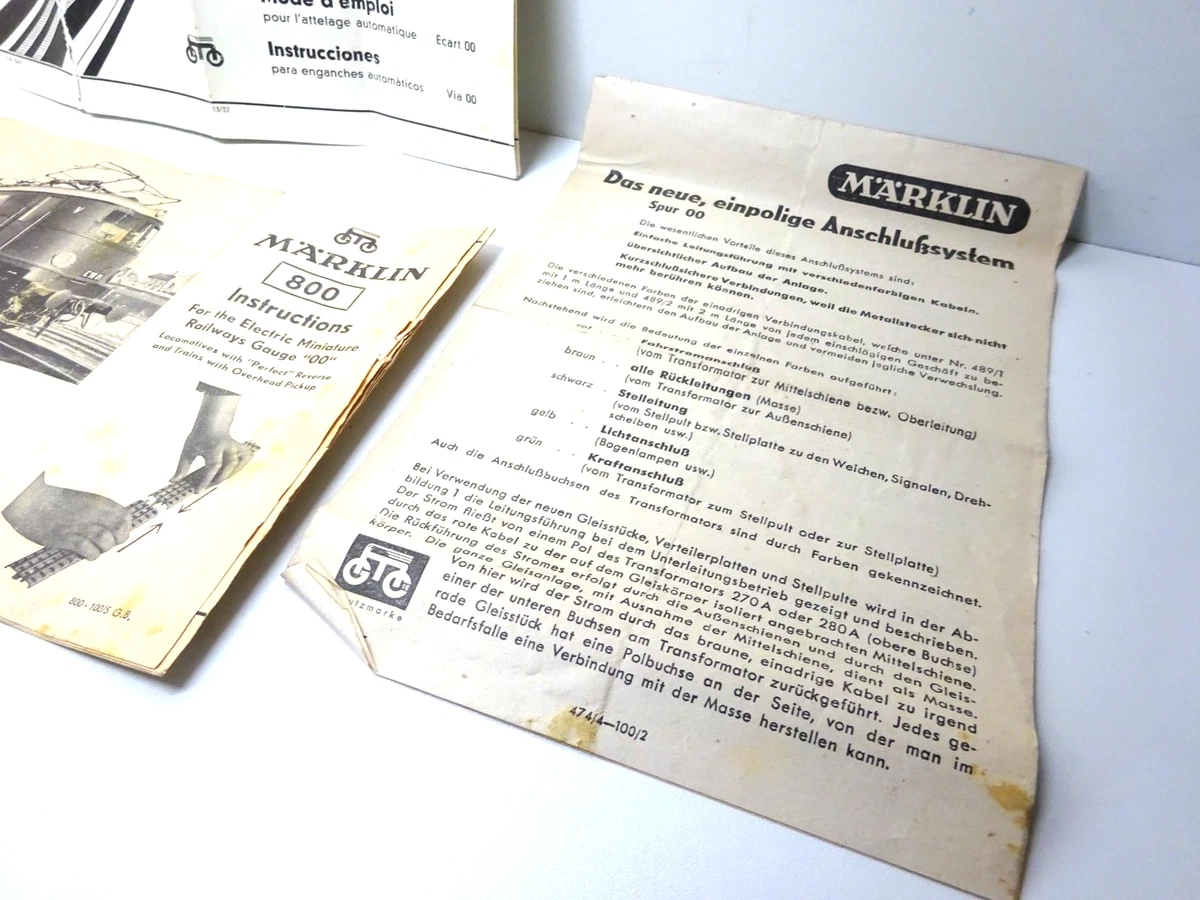 MÄRKLIN,frühe Beschreibungen,Konvolut,Original