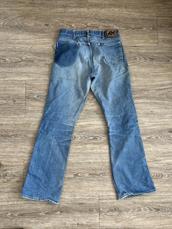 Vintage 1960s Lee Riders Sanforized Selvedge Denim Jeans SZ 30x31 Union Made - Image 2 of 4