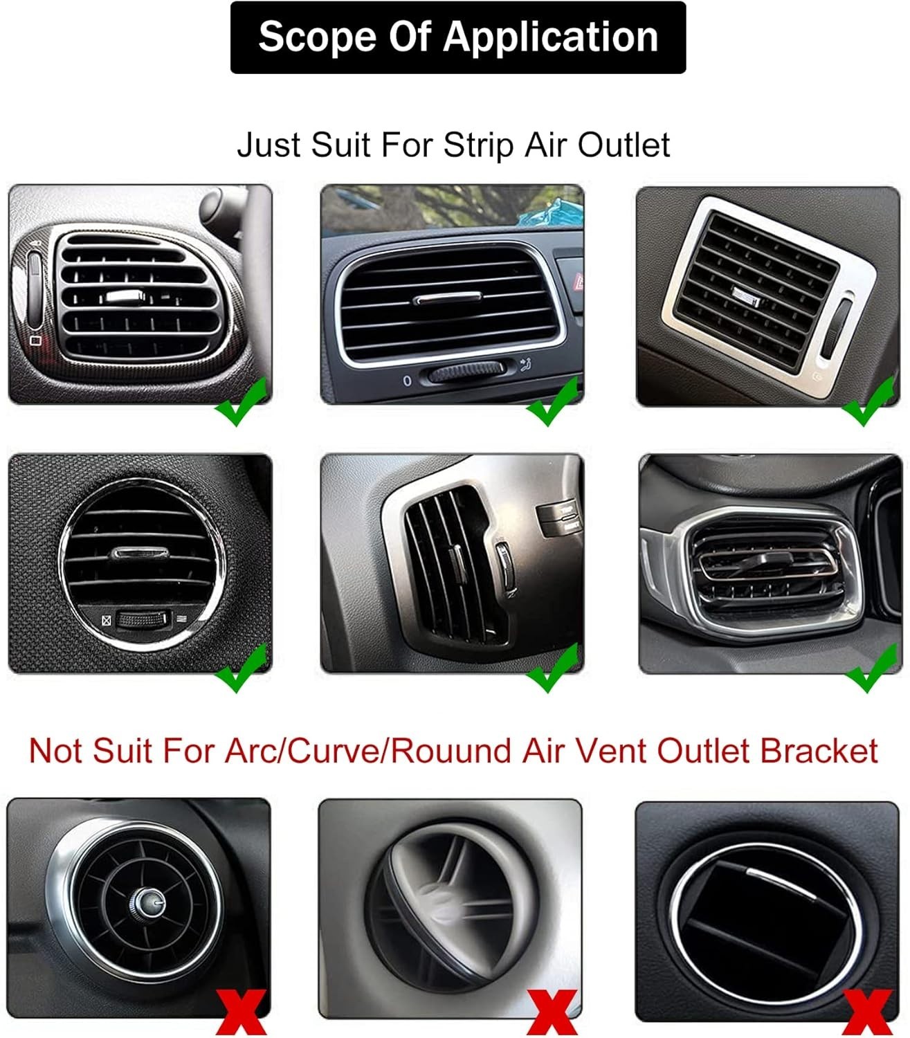 20 Pieces Car Air Conditioner Decoration Strip for Vent Outlet, Universal Wat...